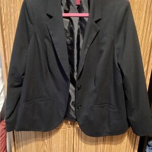 212 Collection Black Blazer Elegant Suit Jacket